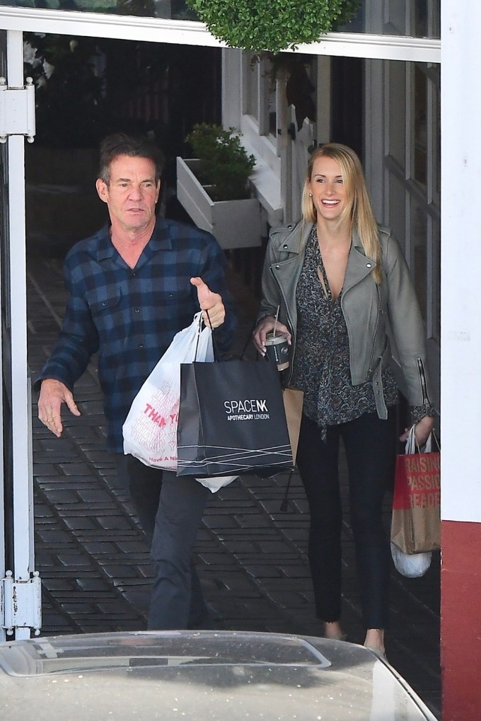 Dennis Quaid goes shopping with his wife Laura Savoie