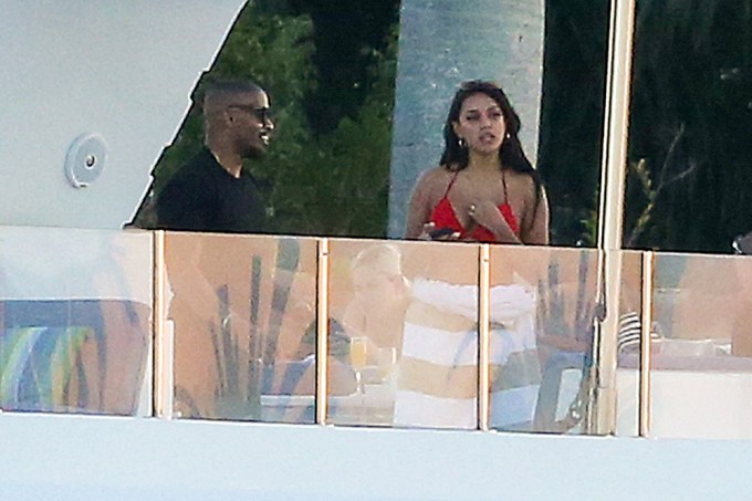 Jamie Foxx and rumored girlfriend Sela Vave spend New Years Day aboard a yacht