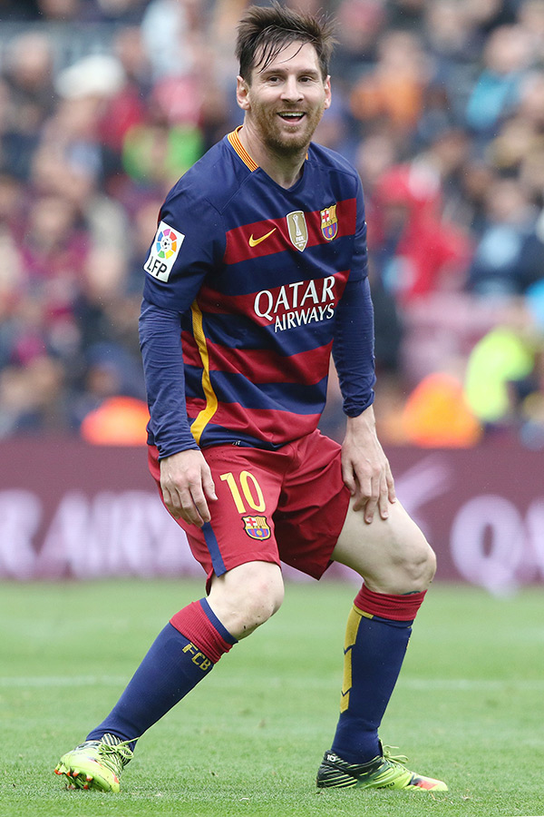 Lionel Messi smiling