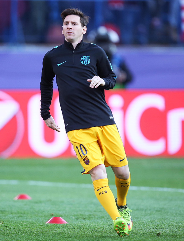 Lionel Messi in action