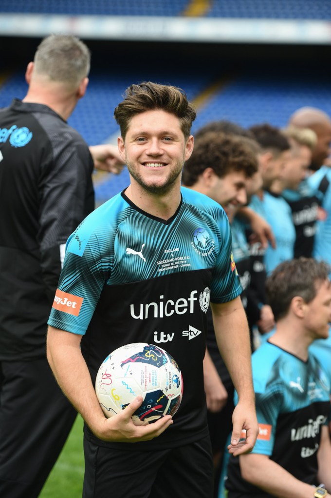 Niall Horan Plays Soccer