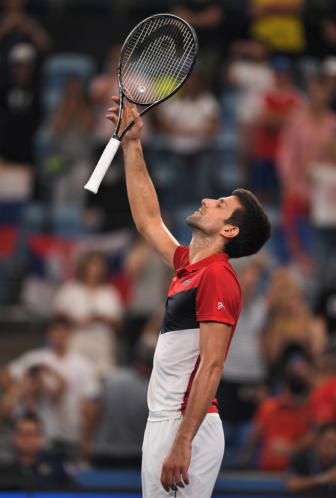 Novak Djokovic At A Tournament