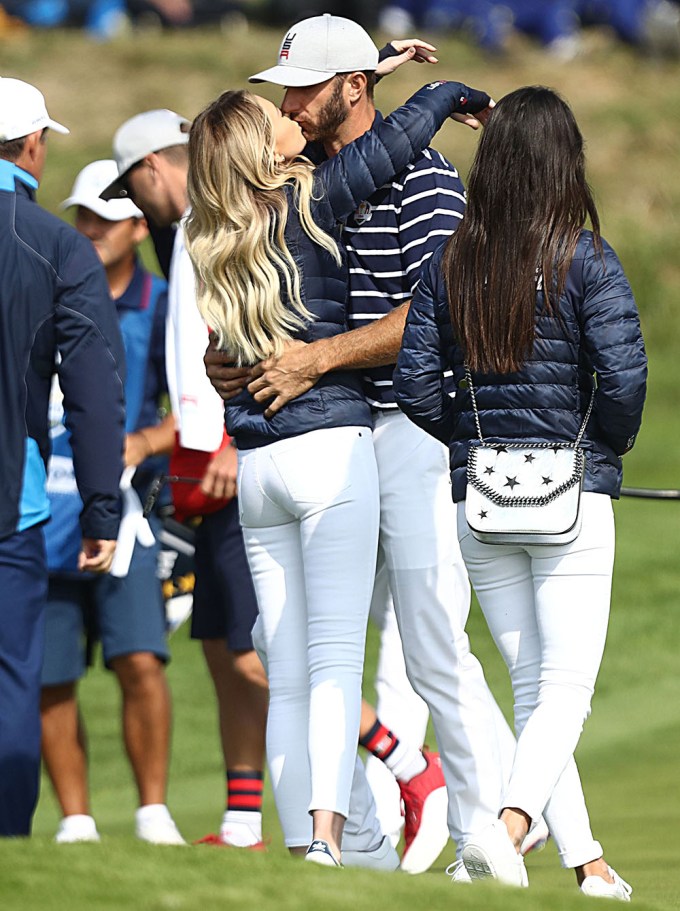 Paulina Gretzky and Dustin Johnson at the Ryder Cup
