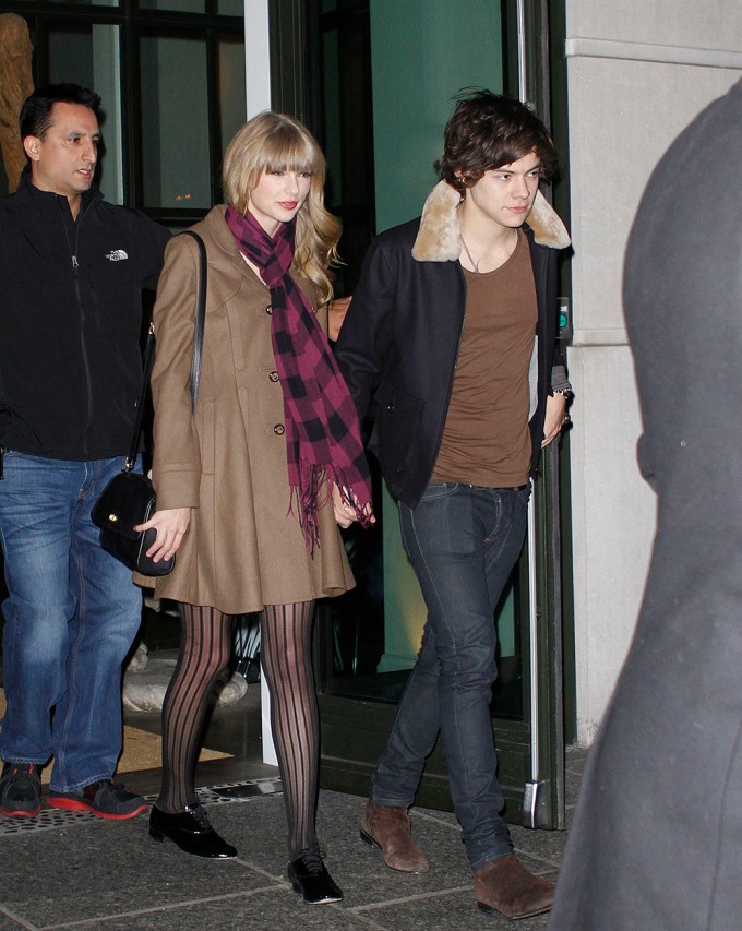 Taylor Swift and Harry Styles hold hands leaving a birthday party in NYC