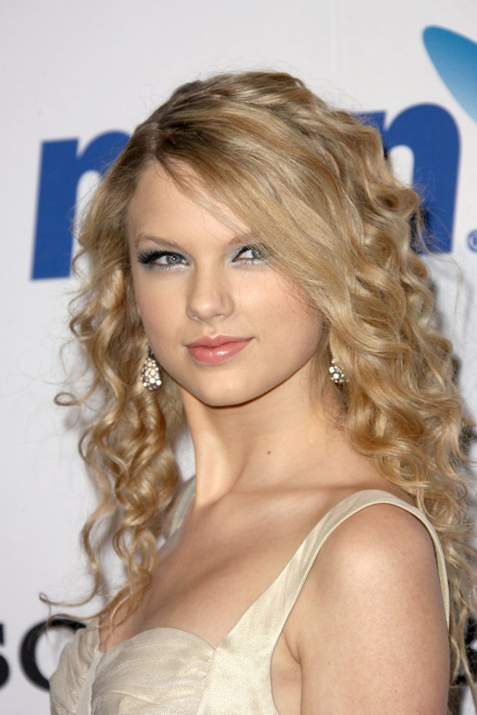 Long, Blonde Curls at a Pre Grammy Awards Party