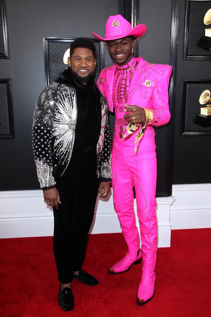 Usher & Lil Nas X at the 2020 Grammy Awards