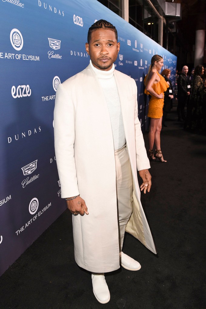 Usher arrives at The Art of Elysium’s ‘Heaven’ Event