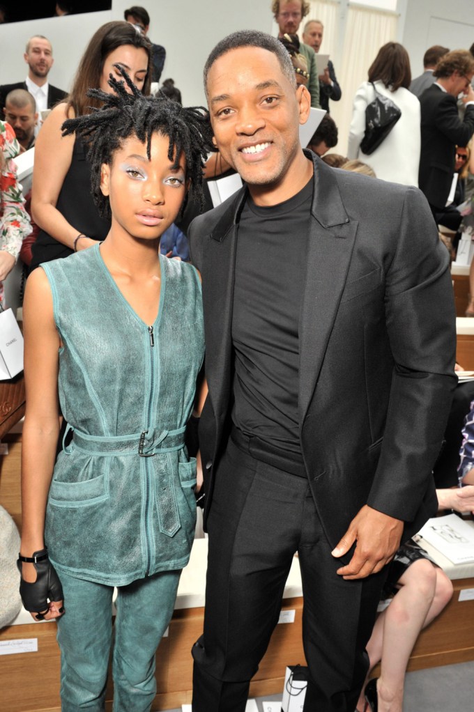Willow Smith and Will Smith at the Chanel fashion show