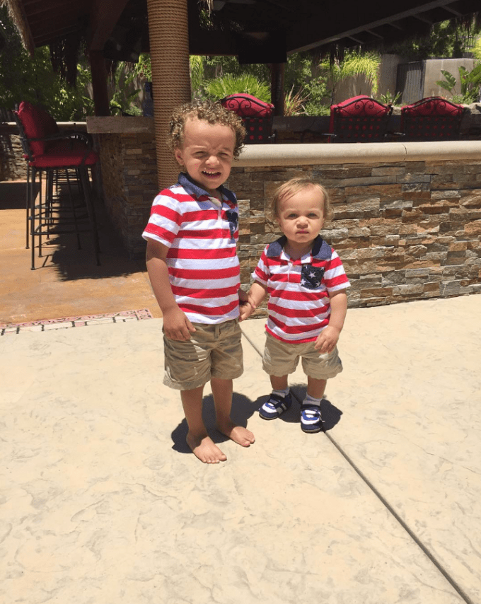 Angela Ribero celebrates the 4th of July with her children