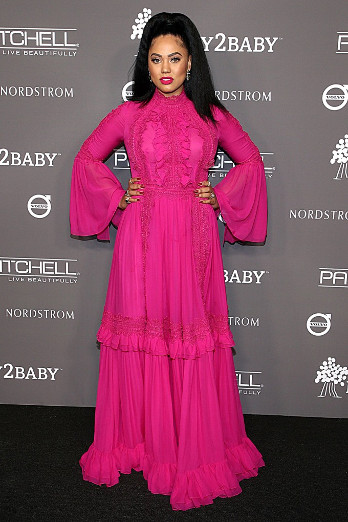 Ayesha Curry Wears A Pink Gown To The Baby2Baby Gala