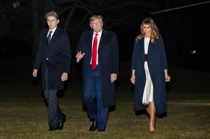 Barron Trump Returns To The White House After The Super Bowl