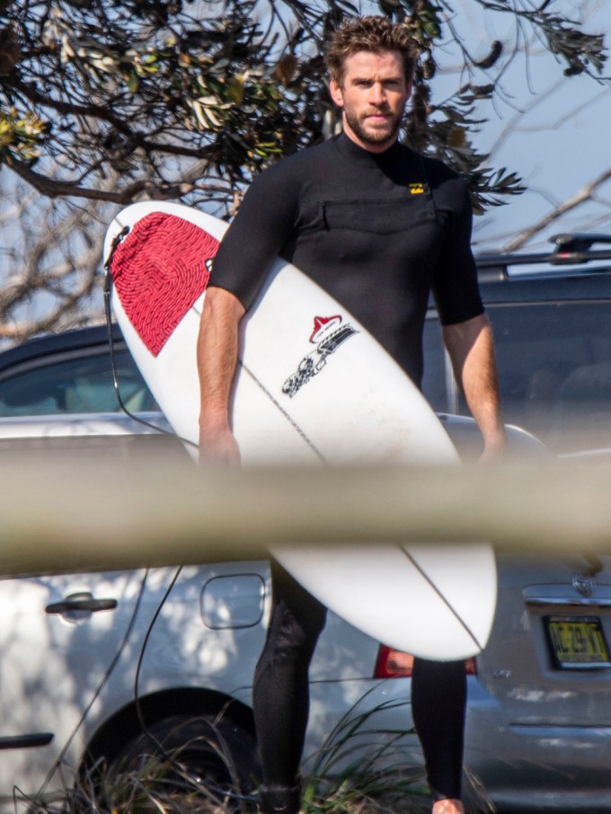 Liam Hemsworth Surfing