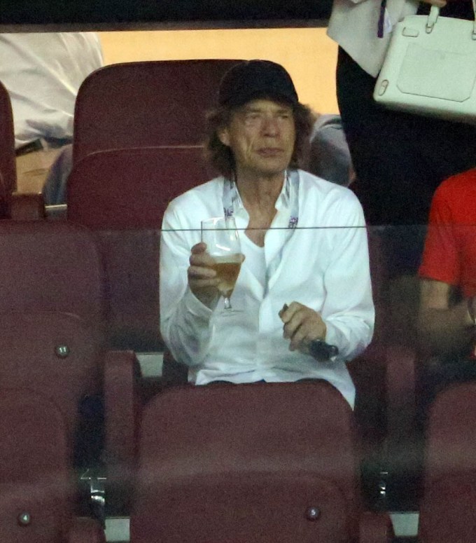 Mick Jagger At The World Cup Semi-Finals In 2018