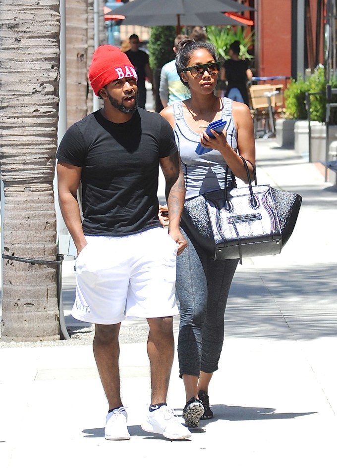 Omarion and his girlfriend ,Apryl Jones, are seen arriving at the doctors office in Beverly Hills