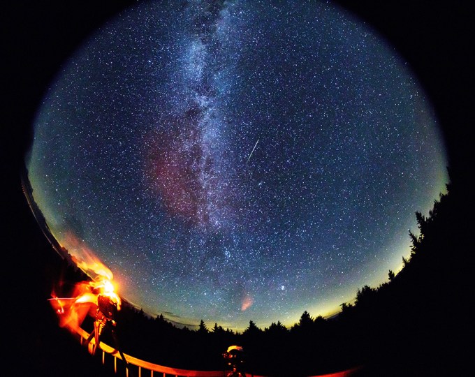 Perseid meteor shower, Spruce Knob, West Virginia, USA – 12 Aug 2016
