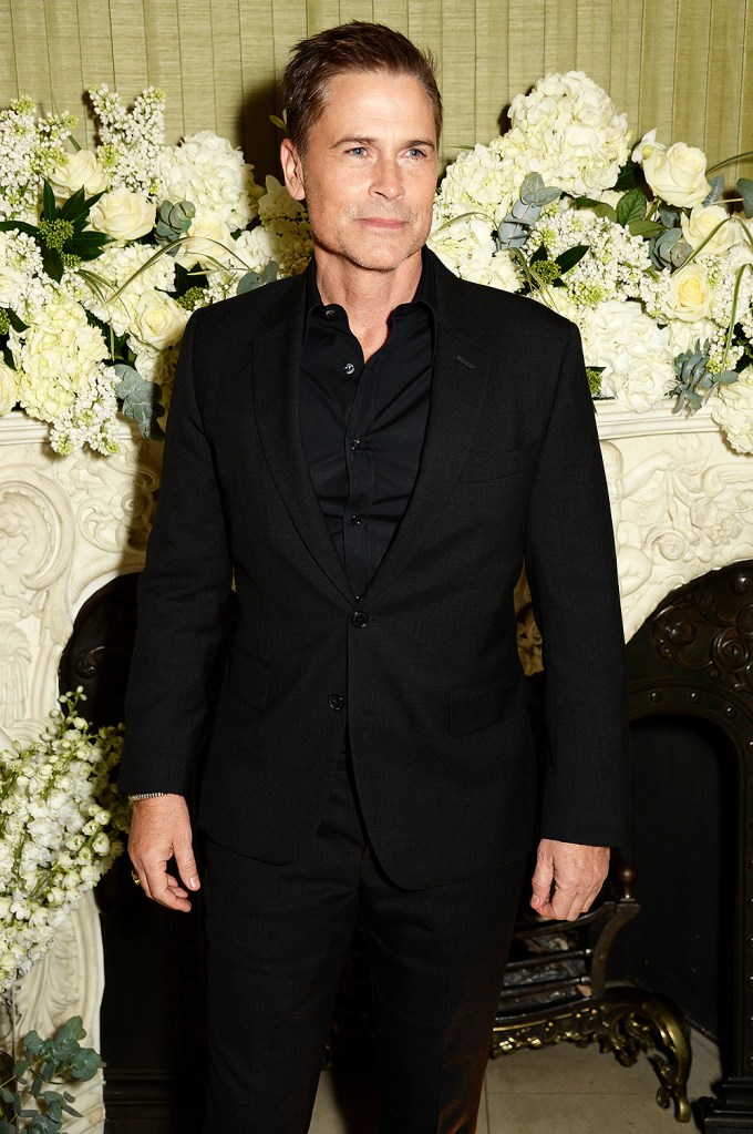 Rob Lowe in all black at a party for British Vogue in London