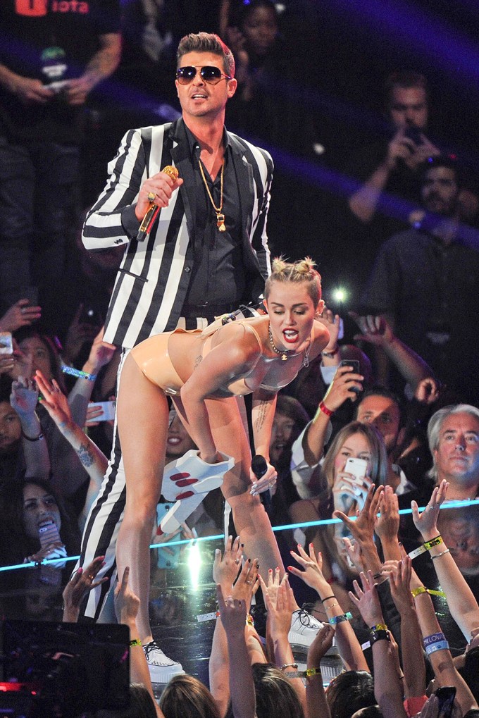 Miley Cyrus Grinding On Robin Thicke