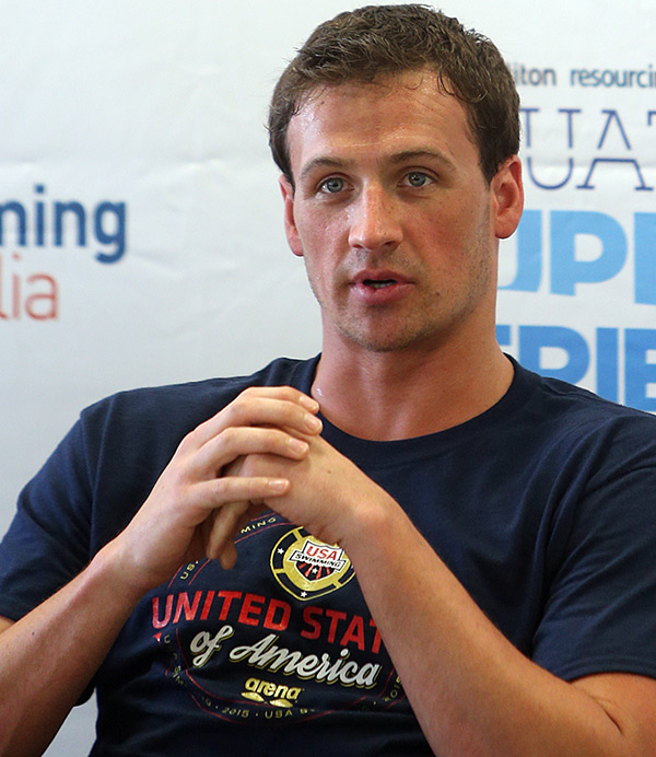 Ryan Lochte Speaking At A Press Conference
