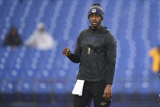 Robert Griffin III Works Out Before The Steelers Vs. Ravens Game