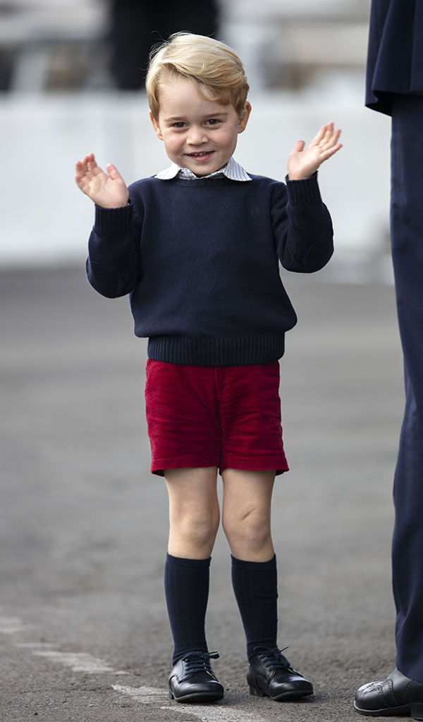 Prince George Puts His Hands Up