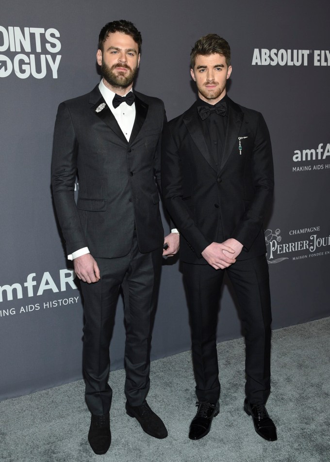 The Chainsmokers attend the amfAR Gala New York AIDS research benefit