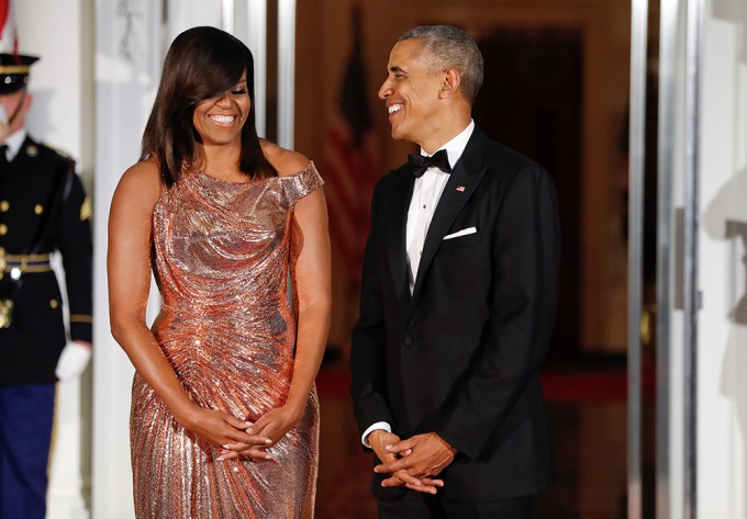 Barack & Michelle Obama All Smiles