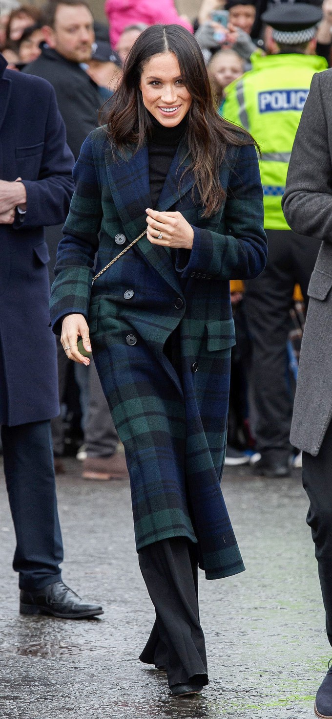 Meghan Markle In A Plaid Outfit