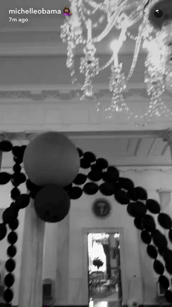 The White House is decorated and ready for Halloween! (Courtesy of Snapchat)