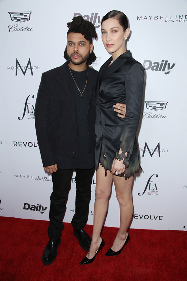 Bella Hadid & The Weeknd pose together