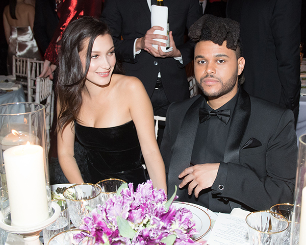 Bella Hadid & The Weeknd smile for the camera