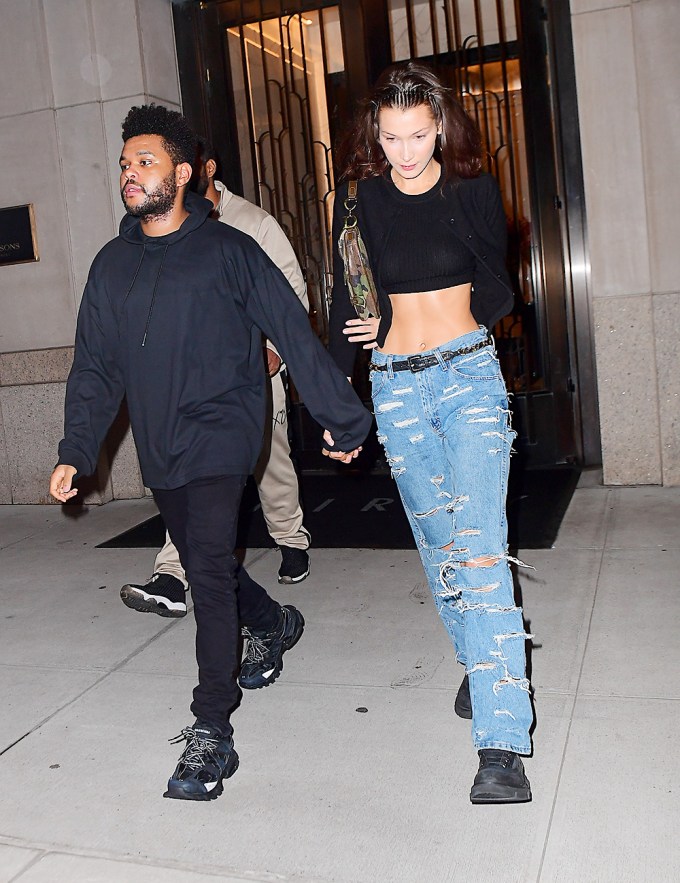 Bella Hadid & The Weeknd leave her apartment