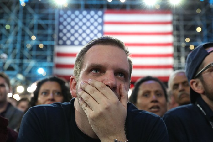 Supporters At Hillary Clinton’s Election Night Event Look Shocked