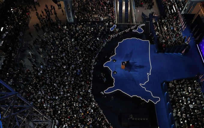 An Overhead Shot of Hillary Clinton’s Election Night Event