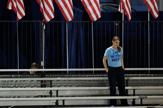 A Clinton Supporter Stands Alone