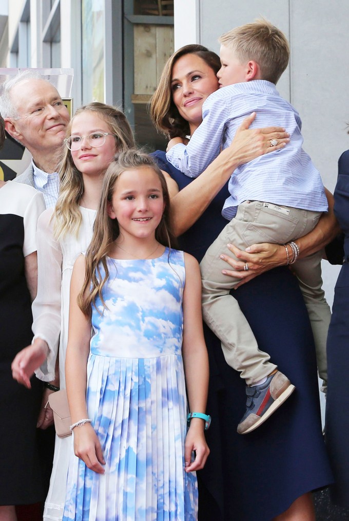 Jennifer Garner and her kids at her Hollywood Walk of Fame ceremony