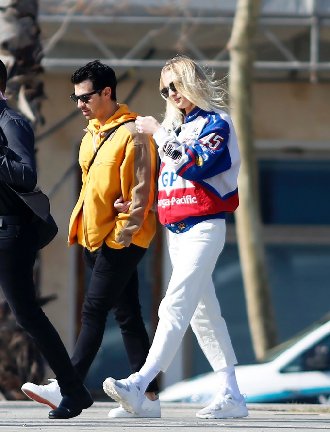 Joe Jonas and Sophie Turner Walking