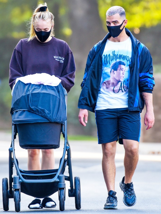 Sophie Turner & Joe Jonas Out for A Stroll With Willa