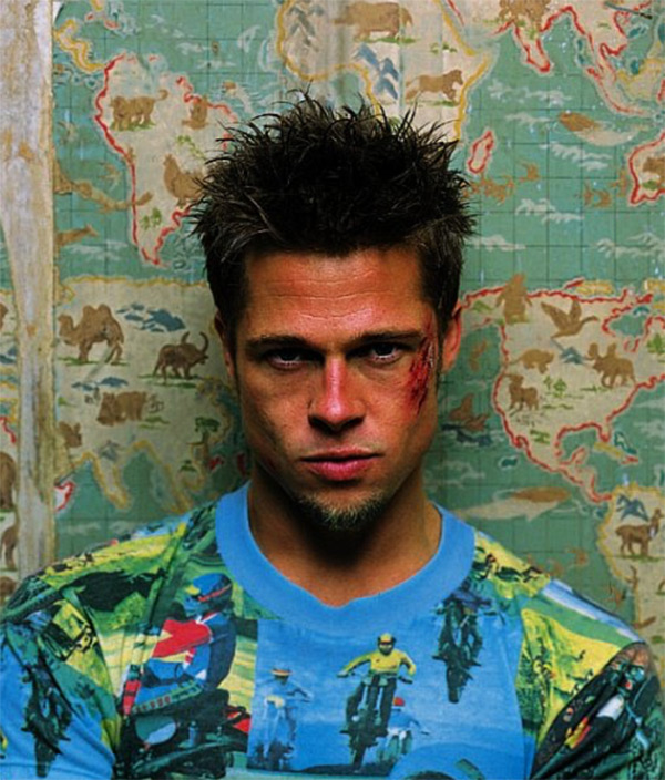 Brad Pitt in a colorful shirt