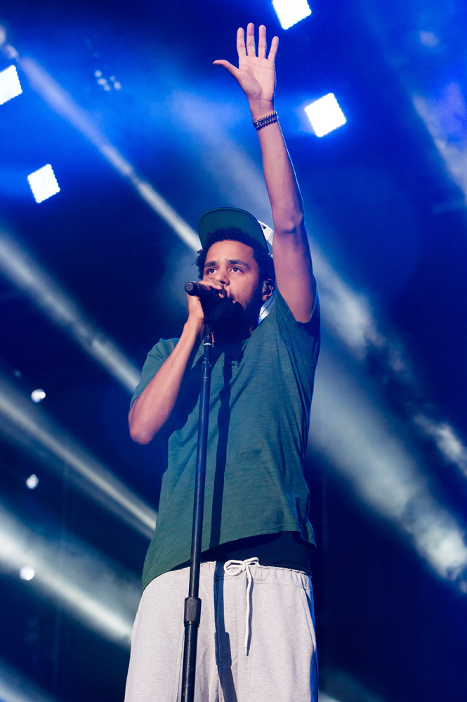 J. Cole Rapping At Budweiser Made in America Festival
