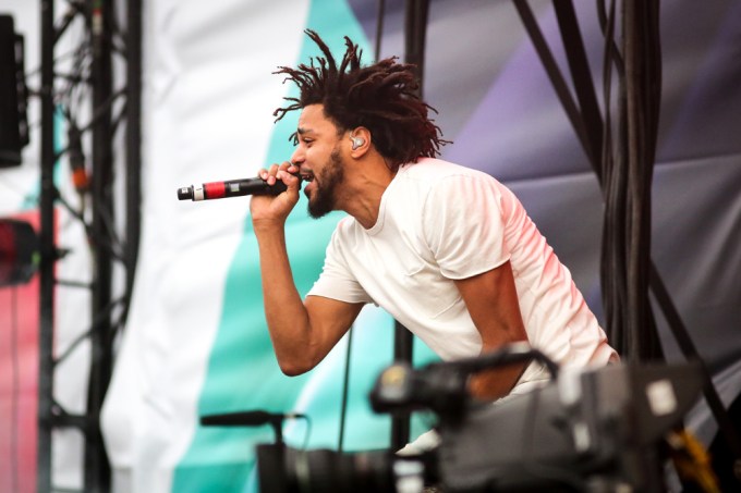 J. Cole Rapping At 2016 Wireless Festival