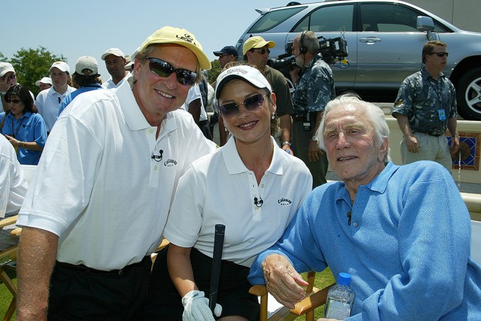 Michael Douglas, Catherine Zeta-Jones, and Kirk Douglas at the Fourth Annual Celebrity Golf Tournament