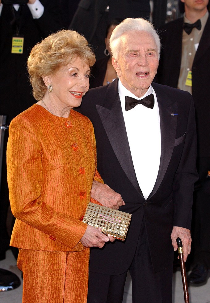 Kirk Douglas and his wife Anne at the Vanity Fair party