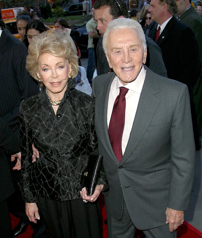 Kirk Douglas and his wife Anne at the ‘It Runs In the Family’ premiere