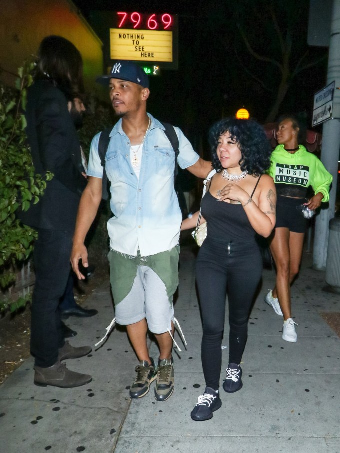 T.I. and Tameka Cottle outside Delilah Nightclub in West Hollywood