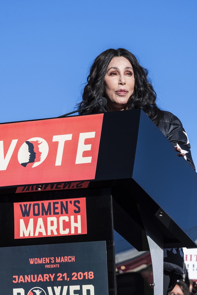 Cher at the 2018 Women’s March in Las Vegas
