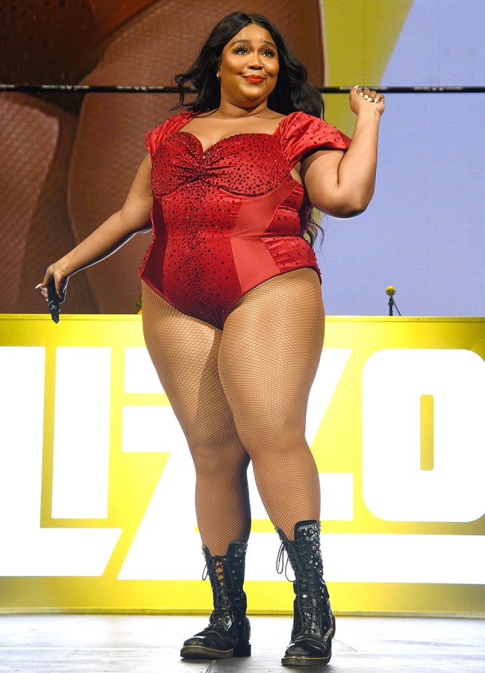 Lizzo Performs In Fishnets At Poptopia