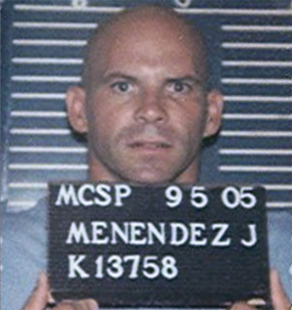 Lyle Menendez in a prison mugshot