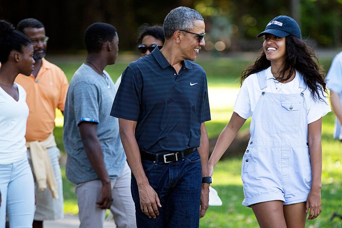 Barack & Malia Obama in Honolulu