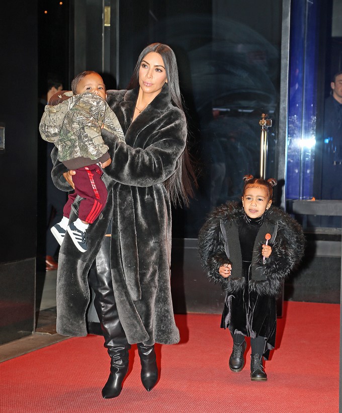 Kim Kardashian, North & Saint: A Fashionable Trio
