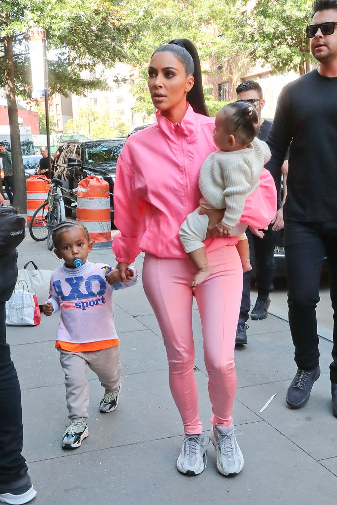 Kim Kardashian Takes Her Kids To The Record Studio